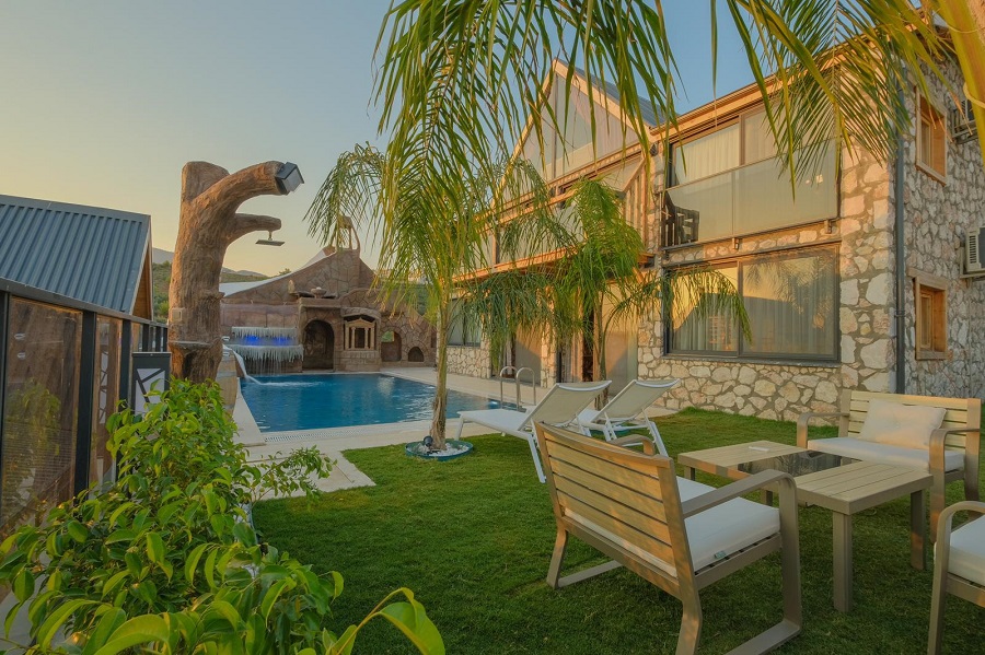 Fethiye Karaçulhada 4+1 Özel Havuzlu Denize Yakın Kiralık Lüks Villa DRM-1897