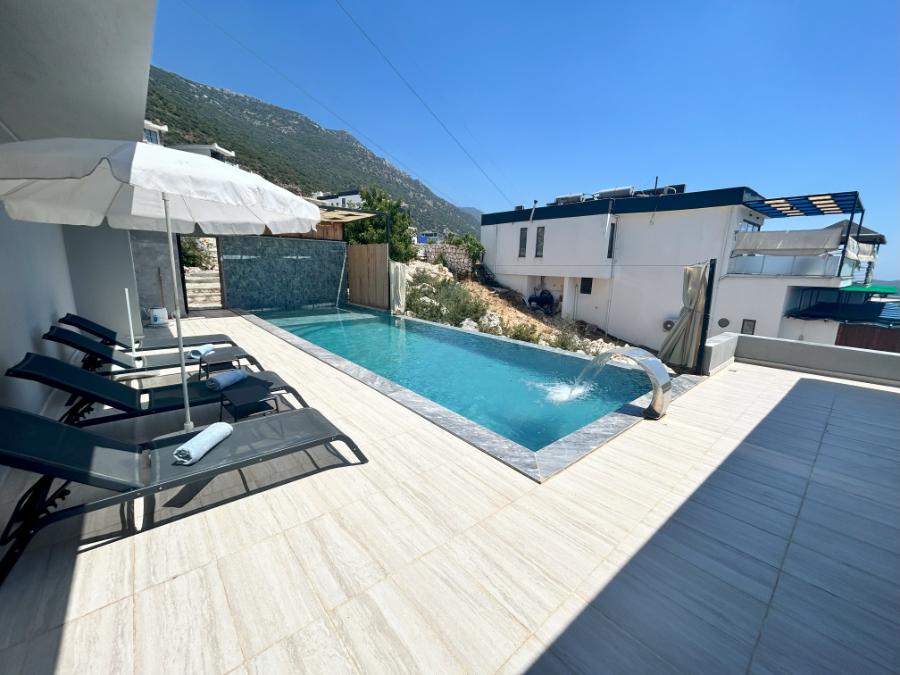 Kalkan Akbelde 2+1 Özel Havuzlu Doğa Manzaralı Kiralık Lüks Villa DRM-1890