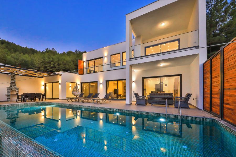 Antalya Kaş'ta 2+1 Özel Havuzlu Doğa Manzaralı Kiralık Villa DRM-1930