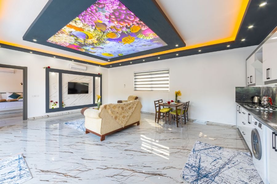 Kalkan Sarıbelende 1+1 Özel Havuzlu Doğa Manzaralı Kiralık Lüks Villa DRM-1732