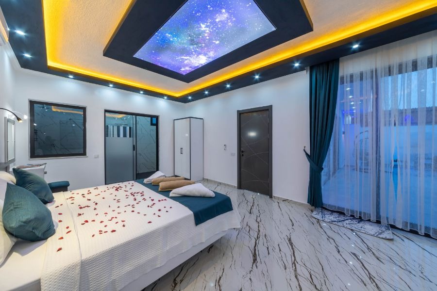 Kalkan Sarıbelende 2+1 Özel Havuzlu Doğa Manzaralı Kiralık Lüks Villa DRM-1733