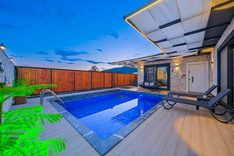 Muğla Fethiye'de 2+1 Özel Havuzlu Denize Yakın Kiralık Villa DRM-1834