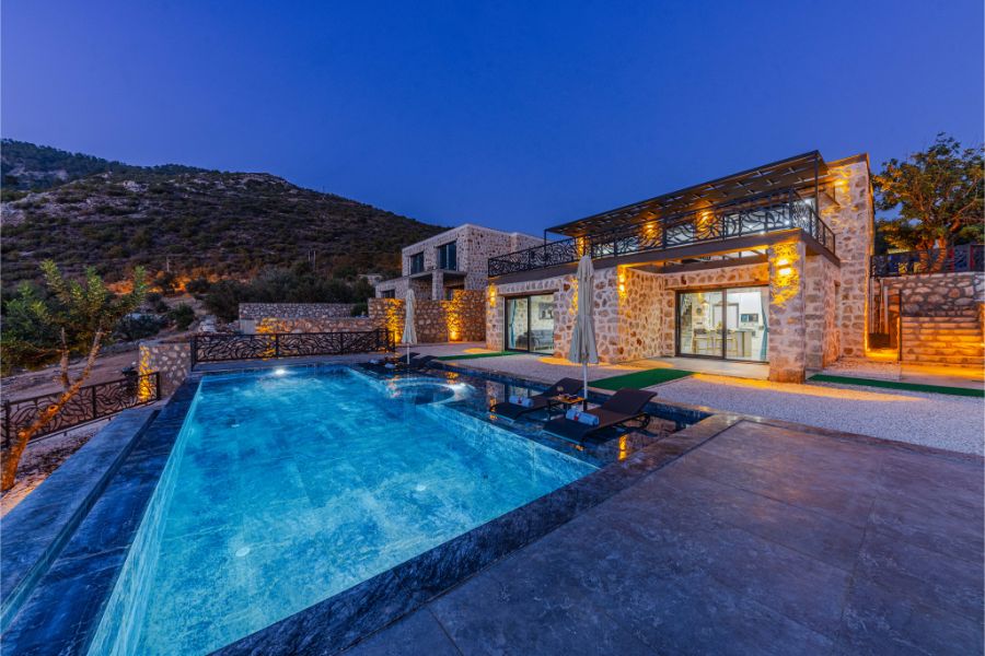 Kalkan Patarada 2+1 Özel Havuzlu Doğa Manzaralı Kiralık Lüks Vİlla DRM-2017