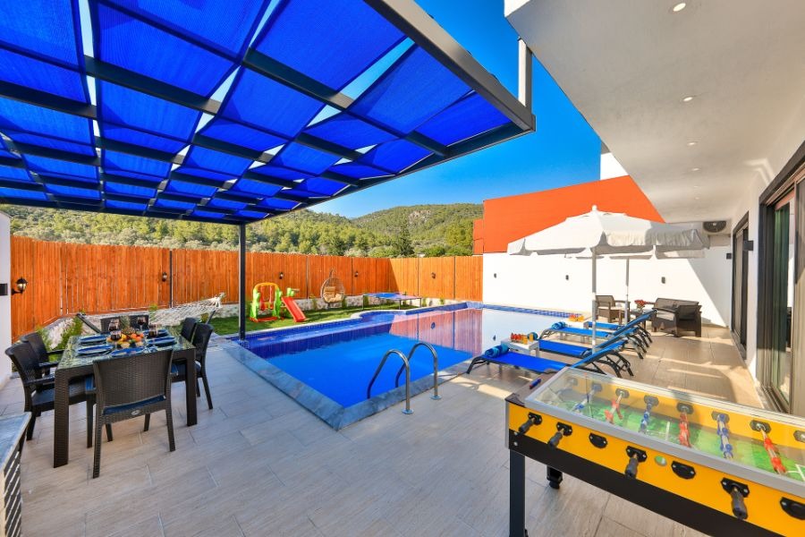 Kalkan Yeşilköyde 2+1 Özel Havuzlu Doğa Manzaralı Kiralık Lüks Villa DRM-1721