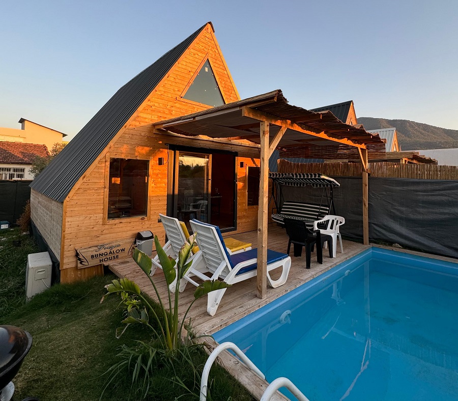 Fethiye Çalıcada 1+1 Özel Havuzlu Denize Yakın Kiralık Lüks Bungalov DRM-1943