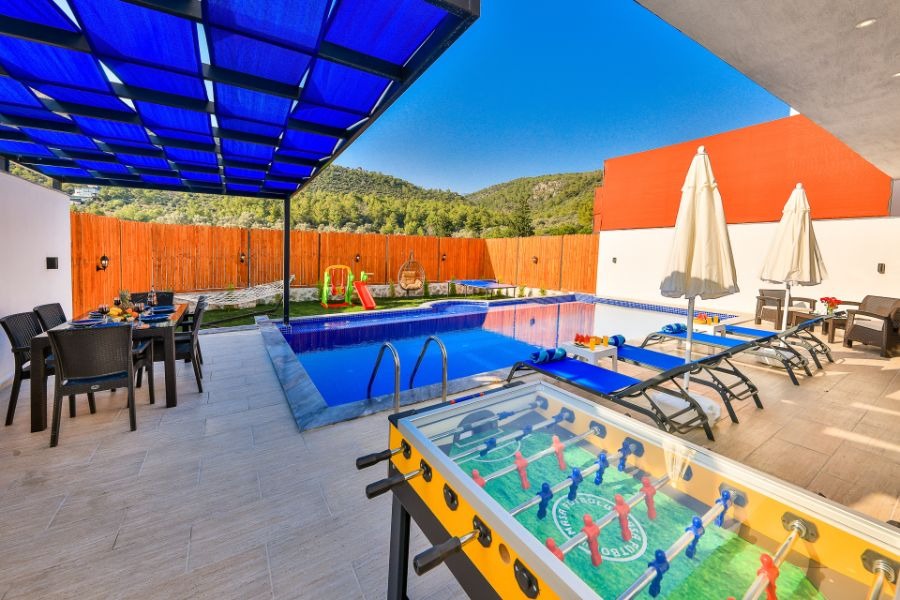 Kalkan Yeşilköyde 2+1 Özel Havuzlu Doğa Manzaralı Kiralık Lüks Villa DRM-1720