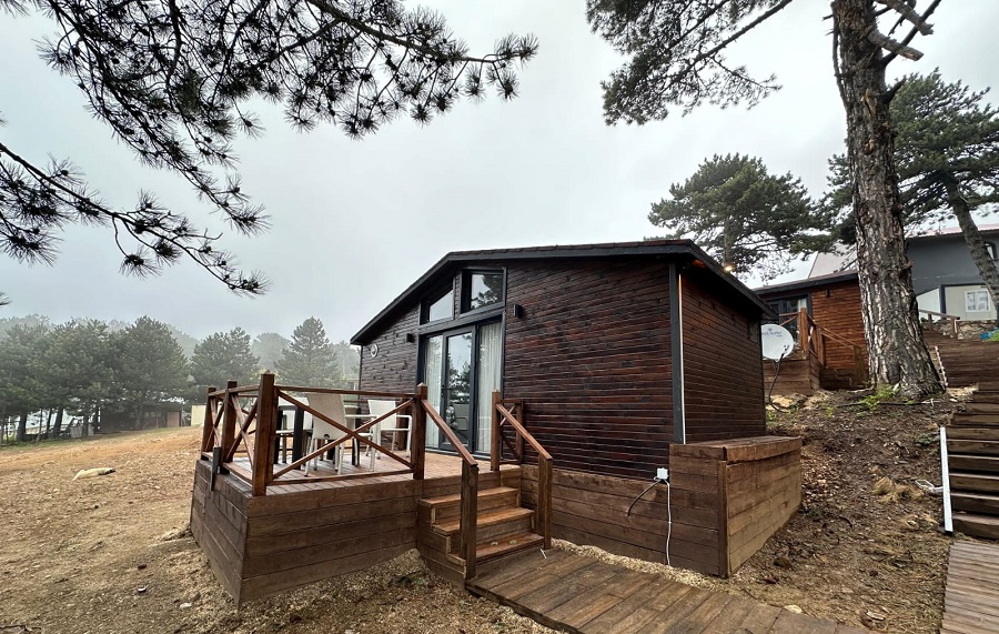 Uludağ Kirazlıda 1+1 Kusursuz Doğa Manzaralı Kiralık Lüks Bungalov DRM-1999