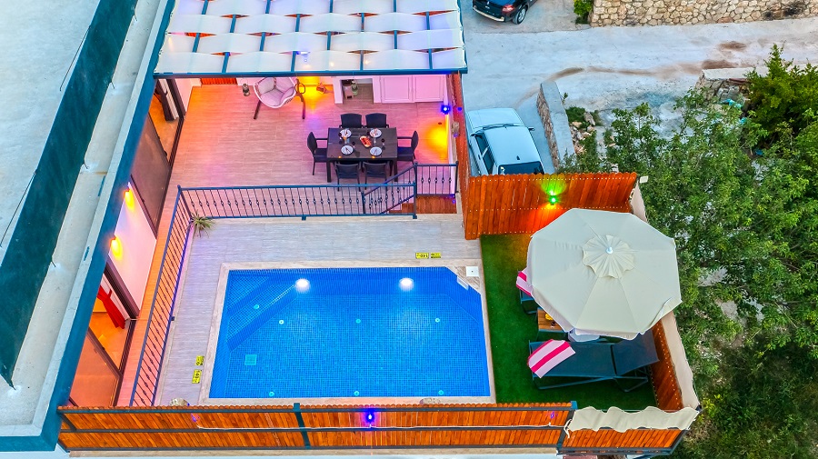 Kalkan Körderede 2+1 Özel Havuzlu Doğa Manzaralı Kiralık Lüks Villa DRM-1953