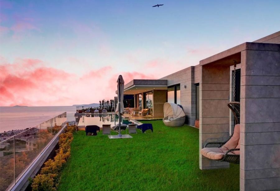 Bodrum Turgutreisde 5+1 Özel Havuzlu Deniz Manzaralı Kiralık Lüks Villa DRM-1866