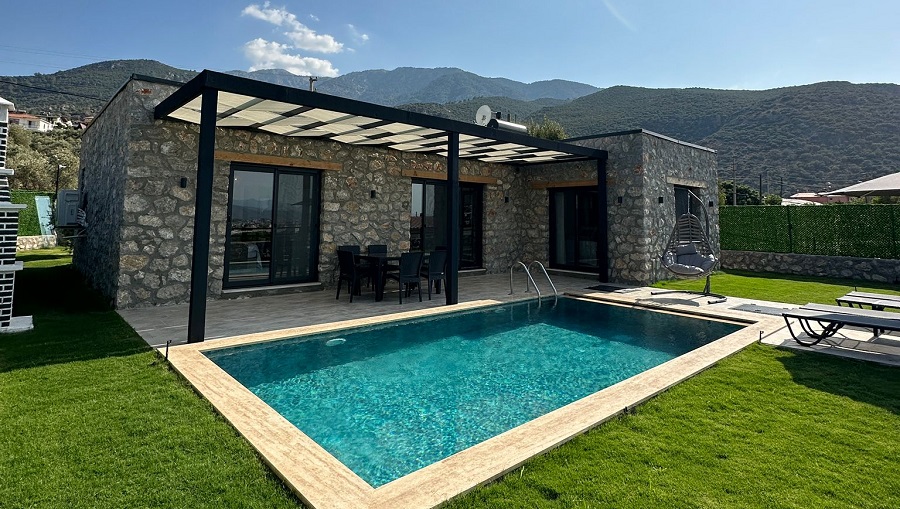 Muğla Fethiye'de 3+1 Özel Havuzlu Denize Yakın Kiralık Villa DRM-1837