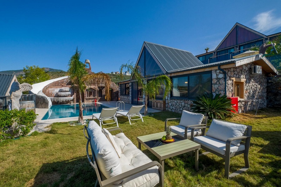 Fethiye Karaçulhada 3+1 Özel Havuzlu Denize Yakın Kiralık Lüks Villa DRM-1898