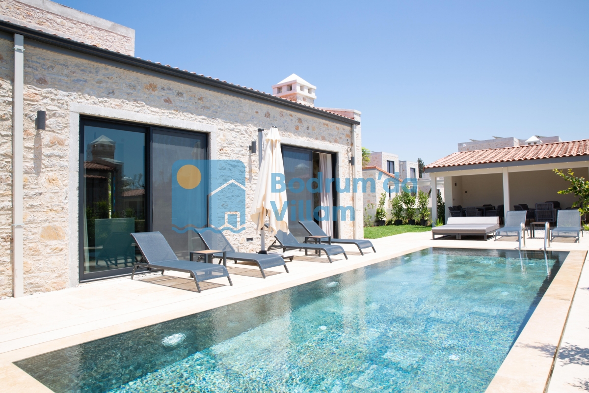Bodrum Ortakent Denize Yakın Özel Havuzlu 3 Yatak Odalı Villa BD-401