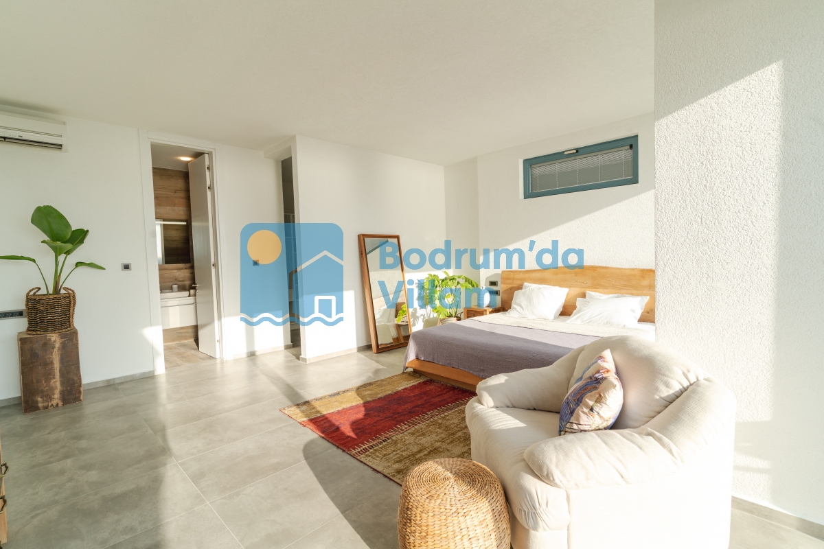 Bodrum Turgutreis’te Eşsiz Deniz Manzaralı Sonsuzluk Havuzlu Kiralık Villa BD-4139